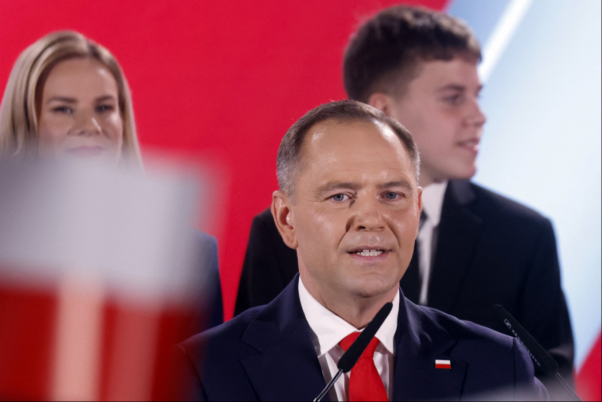 Karol Nawrocki após o resultado das eleições presidenciais  /WOJTEK RADWANSKI/AFP
